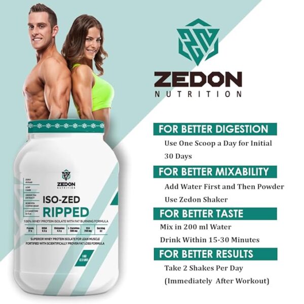 isozed ripped whey, isolate whey protein powder, wpi, whey isolate protein powder, fat burning protein powder, protein gym supplement