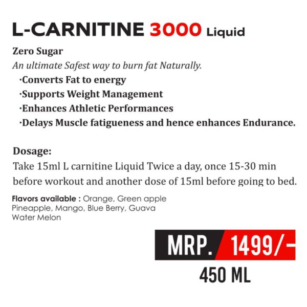 L-Carnitine 3000 Liquid EAA, Amino Acid, Essential amino acid,